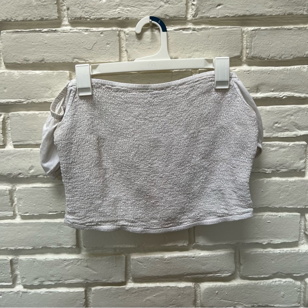 Cropped off the shoulder top